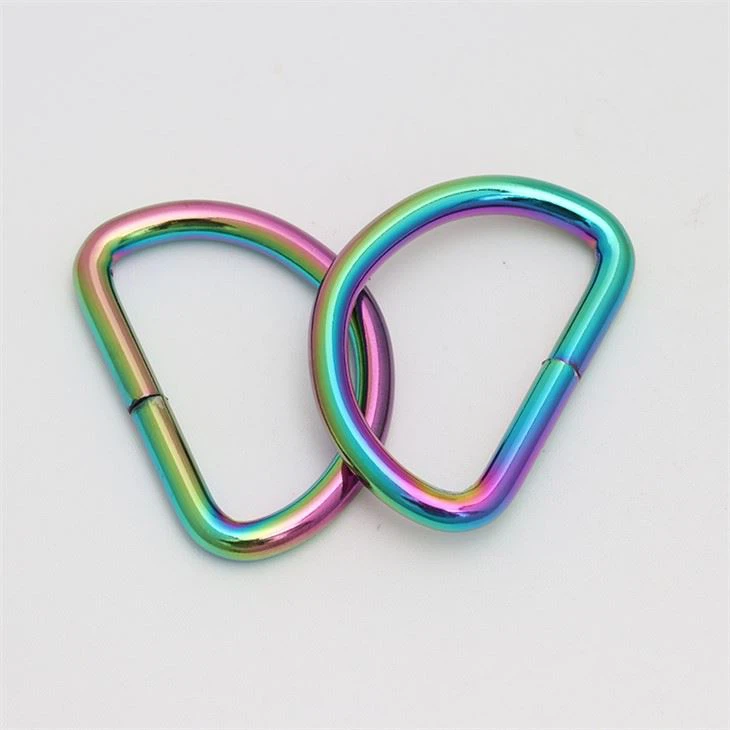 D-Ring-Schnalle aus verchromtem Metall