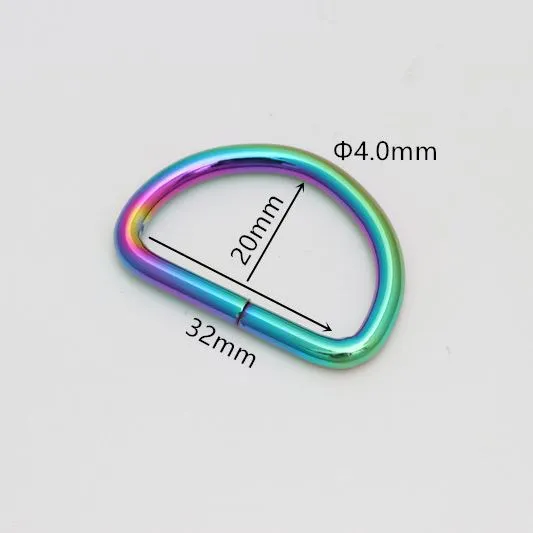 Metal Chrome D Ring Buckle